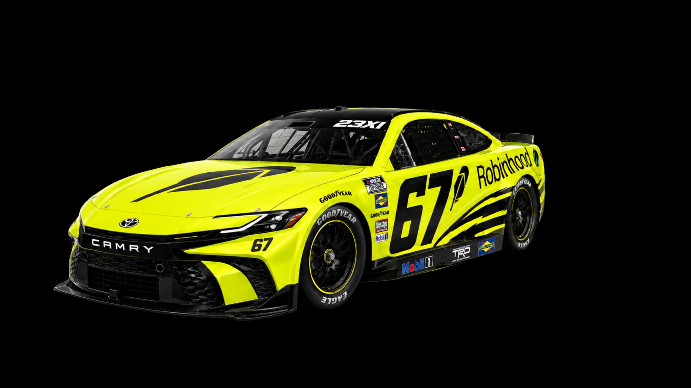 Robinhood number 67 racing car